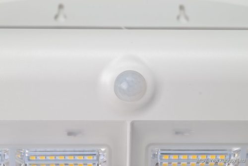 TRACON LSLBW7W Napelemes LED fali világítótest mozgásérzékelővel, fehér 6,8 W, 4000 K, 800 lm, IP65, 3,7 V, 4 Ah