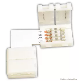   TRACON LSZTLRGB Forrasztás nélküli "L" gyorscsatlakozó RGB LED szalagokhoz W=10 mm, 4P