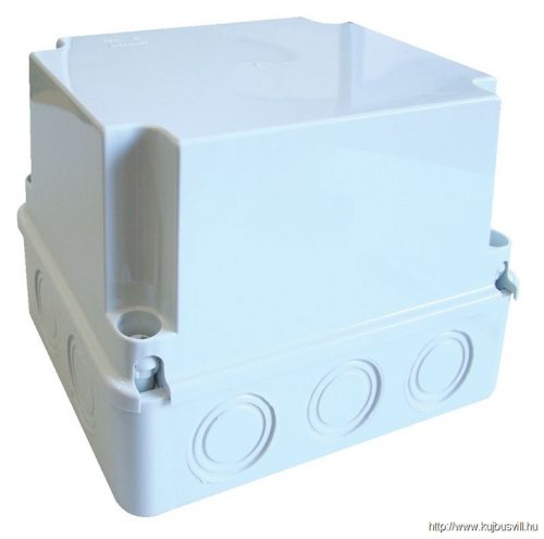 MD252016 Műanyag doboz, kikönnyített, világos szürke, teli fedéllel 250×200×160mm, IP55