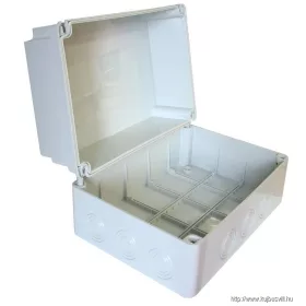   TRACON MD312318 Műanyag doboz, kikönnyített, világos szürke, teli fedéllel 310×230×180mm, IP55