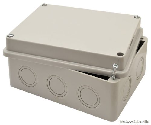 MED15117 Elektronikai doboz, világos szürke, teli fedéllel 150×110×70mm, IP54