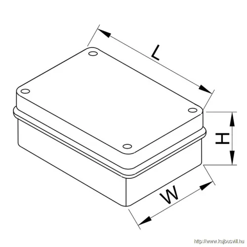 TRACON MED15117S Elektronikai doboz, világos szürke, teli fedéllel 150×110×70mm, IP54