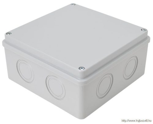 TRACON MED15157 Elektronikai doboz, világos szürke, teli fedéllel 150×150×70mm, IP55