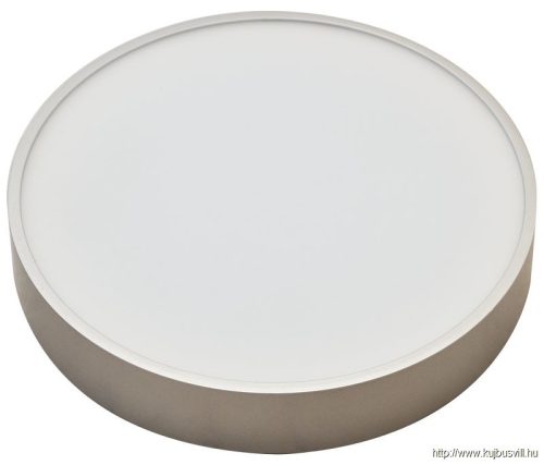 MFDS16W Műanyag búrás falon kívüli LED lámpatest ezüst peremmel 230 V, 50 Hz, 16 W, 1200 lm, 3000 K, D=205mm,EEI=G