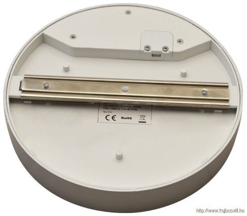 TRACON MFDS16W Műanyag búrás falon kívüli LED lámpatest ezüst peremmel 230 V, 50 Hz, 16 W, 1200 lm, 3000 K, D=205mm,EEI=G