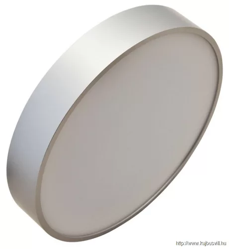 TRACON MFDS8W Műanyag búrás falon kívüli LED lámpatest ezüst peremmel 230 V, 50 Hz, 8 W, 600 lm, 3000 K, D=102mm, EEI=G