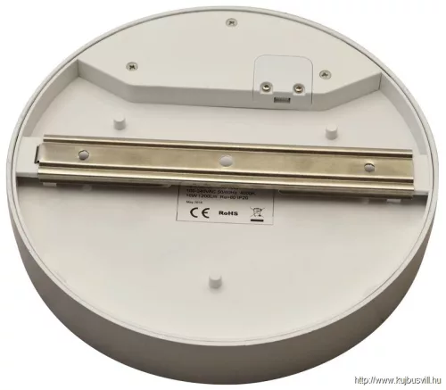 TRACON MFDS8W Műanyag búrás falon kívüli LED lámpatest ezüst peremmel 230 V, 50 Hz, 8 W, 600 lm, 3000 K, D=102mm, EEI=G