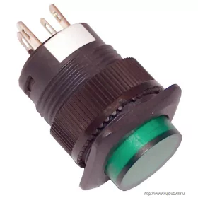   TRACON MNG-110G Mini jelzőlámpás nyomógomb, zöld 1×NO, 110V AC/DC