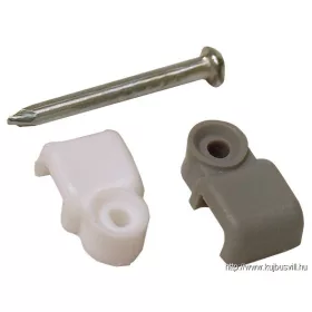   TRACON N0F-20 Telefonkábelrögzítő bilincs, szeggel, fehér, (20db) 2,5×4,5mm, PE