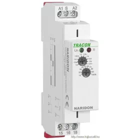   TRACON NARIDON Egyfunkciós (meghúzáskésleltetéses) időrelé AC/DC 12-240V, 0,1s-10d, 16A/AC1, 250VAC/24VDC
