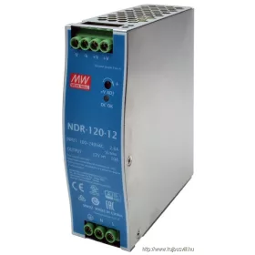   TRACON NDR-120-12 DIN sínre szerelhető tápegység szabályozható DC kimenettel 90-264 VAC / 12-14 VDC, 120 W, 0-10 A