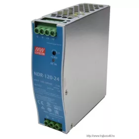   TRACON NDR-120-24 DIN sínre szerelhető tápegység szabályozható DC kimenettel 90-264 VAC / 24-28 VDC, 120 W, 0-5 A