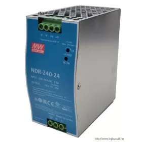   TRACON NDR-240-24 DIN sínre szerelhető tápegység szabályozható DC kimenettel 90-264 VAC / 24-28 VDC, 240 W, 0-10 A