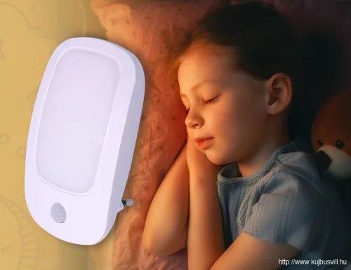 TRACON NLB Éjszakai fény mozgásérzékelővel 230VAC, 50Hz, 0,5W, 20lm, PIR+CDS, 3,5m