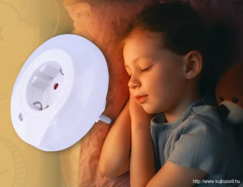 TRACON NLSCHUKO Éjszakai fény érzékelővel 230VAC, 50Hz, 0,42W, 15lm, CDS, 1xSCHUKO