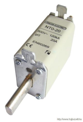 NT0-16 Késes biztosító Un=500V AC, 16A, 0, 120kA/500VAC, gG