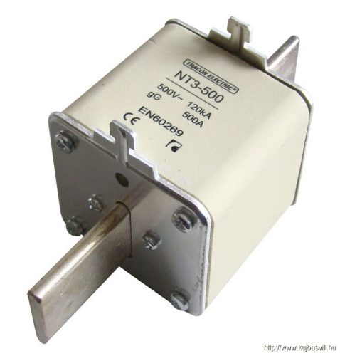 NTM3-355 Késes biztosító Un=500V AC, 355A, 3, 120kA/500VAC, aM