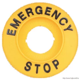   TRACON NYG3-ES60H EMERGENCY STOP lap, magasított d=60mm, h=8mm, ABS
