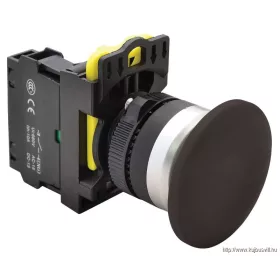   TRACON NYG3-MBK Gombafejű nyomógomb, fekete 1×NO, 5A/230V AC-15, 40mm, IP65