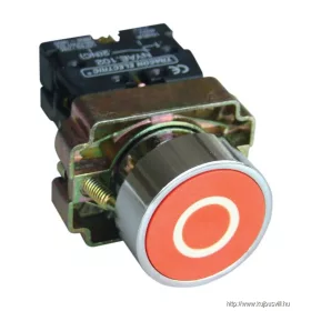   TRACON NYGBA4222PT Tokozott jelölt nyomógomb, fémalapra szer., piros, (fehér 0) 1×NC, 3A/240V AC, IP44