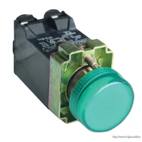   TRACON NYGBV43ZT Tokozott jelzőlámpa, fémalap, zöld, trafóval, izzó nélk. 3A/230V AC, IP44, NYGI6