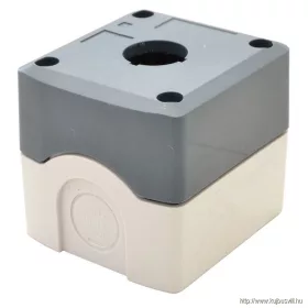   TRACON NYGD-1GR Összeállított tokozat nyomógombokhoz, szürke, 1-es d=22,5, IP65, 2×PG-13,5