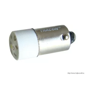   TRACON NYGL-ACDC230W LED-es jelzőizzó, fehér 230V AC/DC, Ba9s