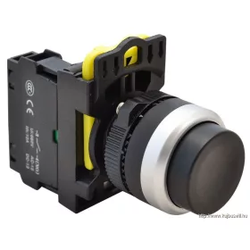   TRACON NYK3-HBK Kiálló nyomókapcsoló, fekete 1×NO, 5A/230V AC-15, IP42