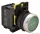 TRACON NYK3-P1L Jelölt, világító nyomókapcsoló, zöld, (fehér I) 1×NO, 5A/230V AC-15, IP65, LED 230V AC/DC