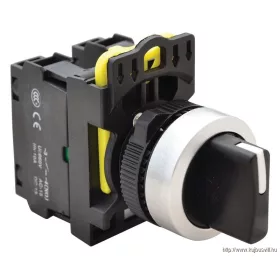   TRACON NYK3-S34BK Karos kapcsoló, háromállású, rugóvisszatérítéses 2×NO, 5A/230V AC-15, IP65