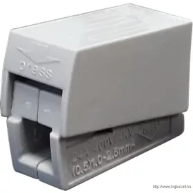   TRACON OLC21 2 vezetékes csillárkapocs In: 1-2,5mm2; Out: 0,5-2,5mm2, 24A, 400VAC, 3P