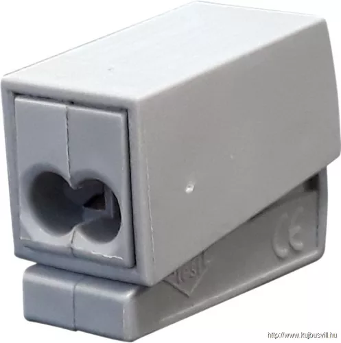 TRACON OLC21 2 vezetékes csillárkapocs In: 1-2,5mm2; Out: 0,5-2,5mm2, 24A, 400VAC, 3P