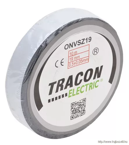 TRACON ONVSZ19 Önvulkanizáló szalag, fekete 10m×19mm, -40°C-75°C