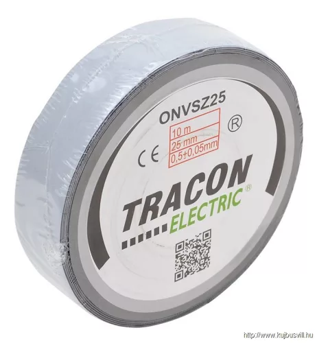TRACON ONVSZ25 Önvulkanizáló szalag, fekete 10m×25mm, -40°C-75°C