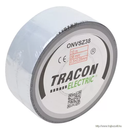 TRACON ONVSZ38 Önvulkanizáló szalag, fekete 10m×38mm, -40°C-75°C