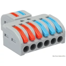   TRACON OVO2P26 Többpólusú csavar nélküli vezetékösszekötő, nyitható 0,5-4mm2, 32A, 400VAC 2P