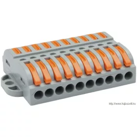   TRACON OVOFT1010 Csavar nélküli vezetékösszekötő, toldó, nyitható 0,5-4mm2, 32A, 400VAC 10P