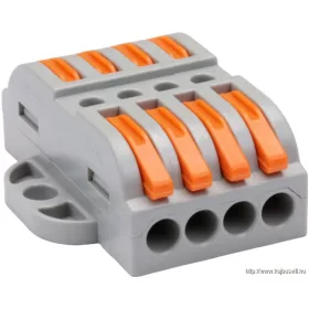   TRACON OVOFT44 Csavar nélküli vezetékösszekötő, toldó, nyitható 0,5-4mm2, 32A, 400VAC 4P