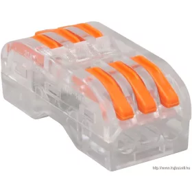   TRACON OVOTT33 Csavar nélküli vezetékösszekötő, toldó, nyitható, átlátszó 0,5-4mm2, 32A, 400VAC 3P