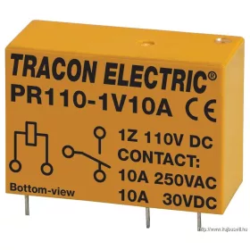   TRACON PR110-1V10A Print relé 110V DC / 1×CO (10A, 230V AC / 30V DC)