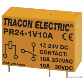   TRACON PR24-1V10A Print relé 24V DC / 1×CO (10A, 230V AC / 30V DC)