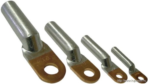 RA120-14 Szigeteletlen réz-alumínium szemes csősaru 120mm2, M14, (d1=15,5mm, d2=14,5mm)