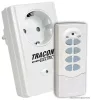 TRACON RCS11 Távkapcsolós csatlakozóaljzat, 1 aljzat, 1 távírányító 230VAC, 50Hz, 3600W, IP20, 433,92MHz