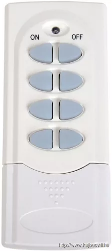 TRACON RCS13 Távkapcsolós csatlakozóaljzat, 3 aljzat, 1 távírányító 230VAC, 50Hz, 3600W, IP20, 433,92MHz