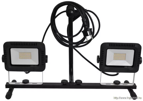 TRACON RSMDAW230W Állványos LED szerelő fényvető 220-240 VAC, 2×30W, 4000K, IP65, 2×2400lm, EEI=G
