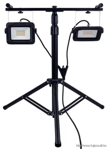 TRACON RSMDAW230W Állványos LED szerelő fényvető 220-240 VAC, 2×30W, 4000K, IP65, 2×2400lm, EEI=G