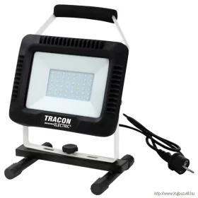   TRACON RSMDAW30W Hordozható LED szerelő fényvető 220-240 VAC, 30W, 2400lm, IP65, 4000K, EEI=G