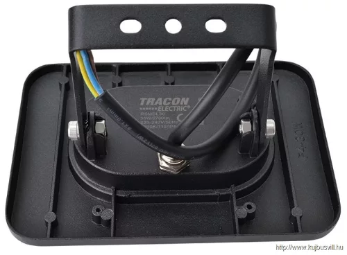 TRACON RSMDL30 Fekete SMD fényvető 30W, 4000K, IP65, 220-240V AC, 2700lm, EEI=F