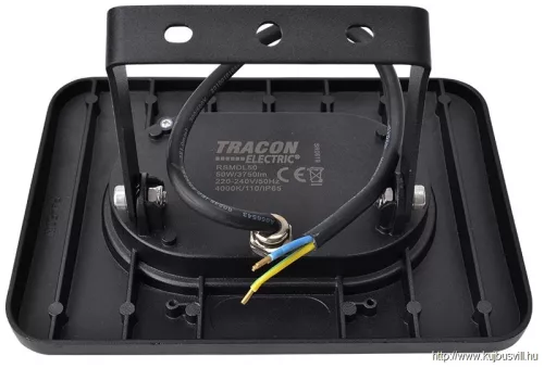 TRACON RSMDL50 SMD fényvető, fekete 220-240V AC, 50W, 4000K, IP65, 4000lm, EEI=G
