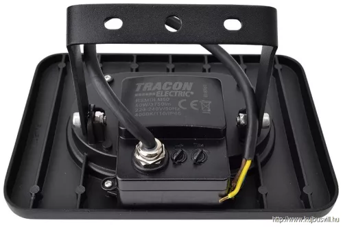 TRACON RSMDLM50 SMD fényvető mozgásérzékelővel, fekete 220-240V AC, 50W, 4000K, IP65, 4000lm, 110°, 3-10m, EEI=G